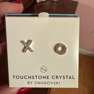 Touchstone Crystal XO Earrings - Sparkling Silver